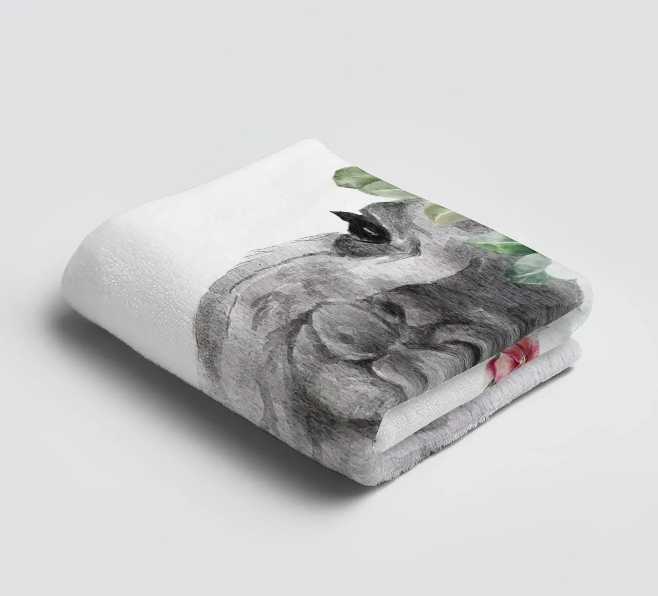 Safari Nursery Print Llama con flores toalla de baño de sharemantes
