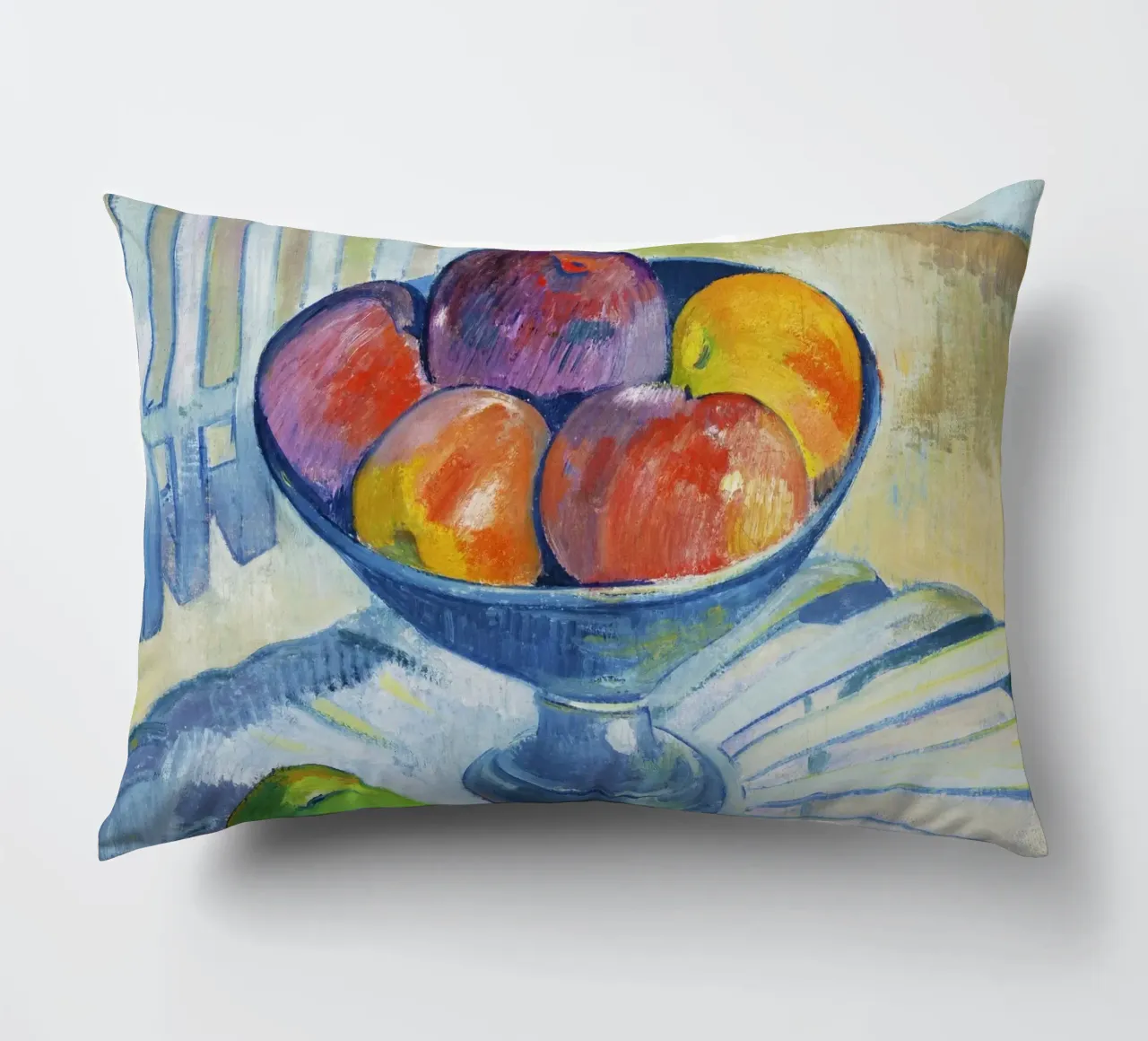 Piatto di frutta su una sedia da giardino (1890 circa) di Paul Gauguin cuscino da Venus Art