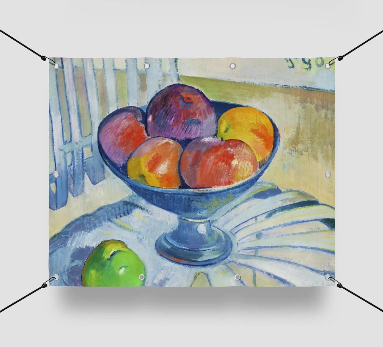 Piatto di frutta su una sedia da giardino (1890 circa) di Paul Gauguin telo in pvc da Venus Art