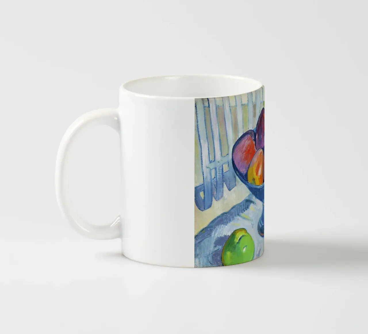 Piatto di frutta su una sedia da giardino (1890 circa) di Paul Gauguin tazza in ceramica da Venus Art
