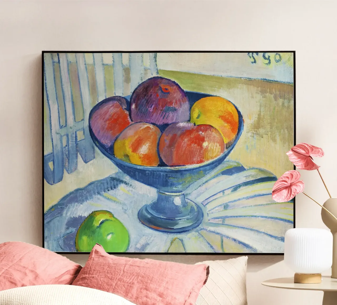 Piatto di frutta su una sedia da giardino (1890 circa) di Paul Gauguin plexiglass da Venus Art