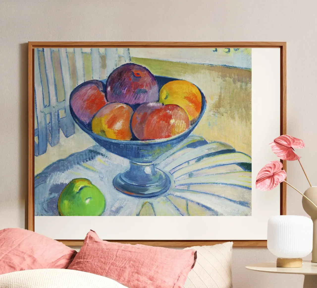 Piatto di frutta su una sedia da giardino (1890 circa) di Paul Gauguin alluminio dibond da Venus Art