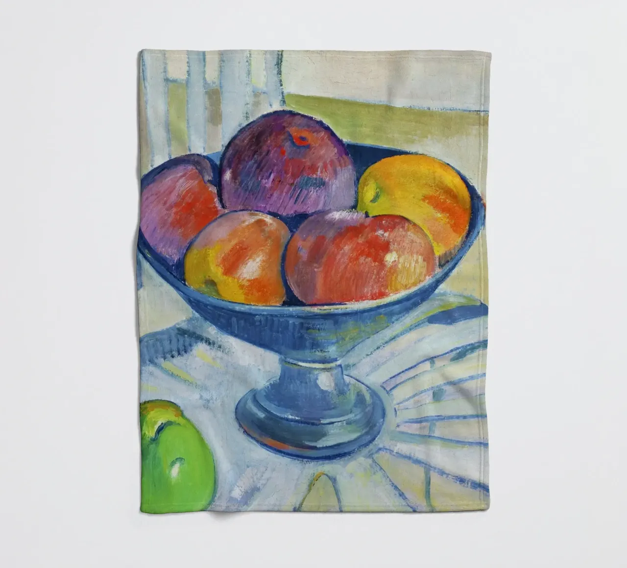 Piatto di frutta su una sedia da giardino (1890 circa) di Paul Gauguin coperta in pile da Venus Art