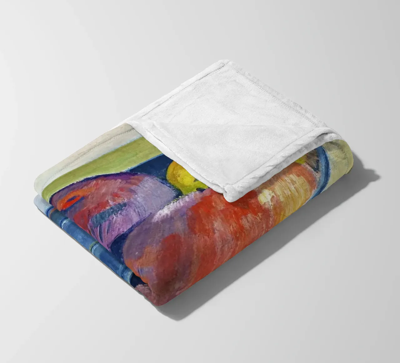 Piatto di frutta su una sedia da giardino (1890 circa) di Paul Gauguin coperta in pile da Venus Art