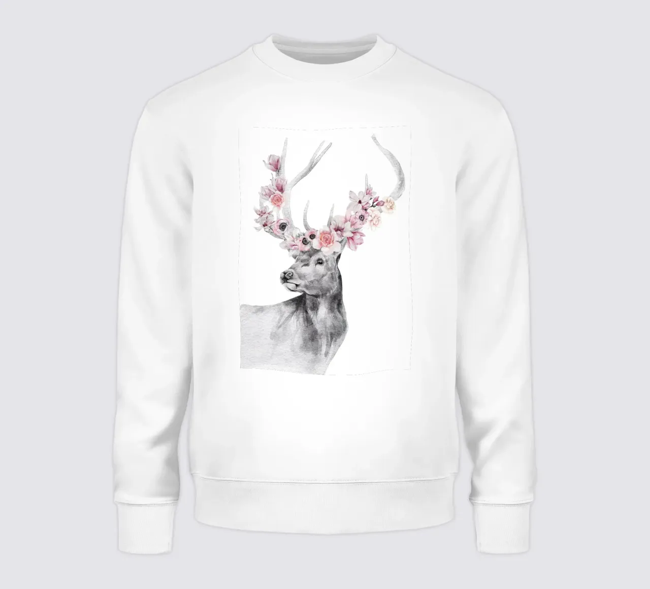 Safari Nursery Print Ciervo con flores sudadera de sharemantes