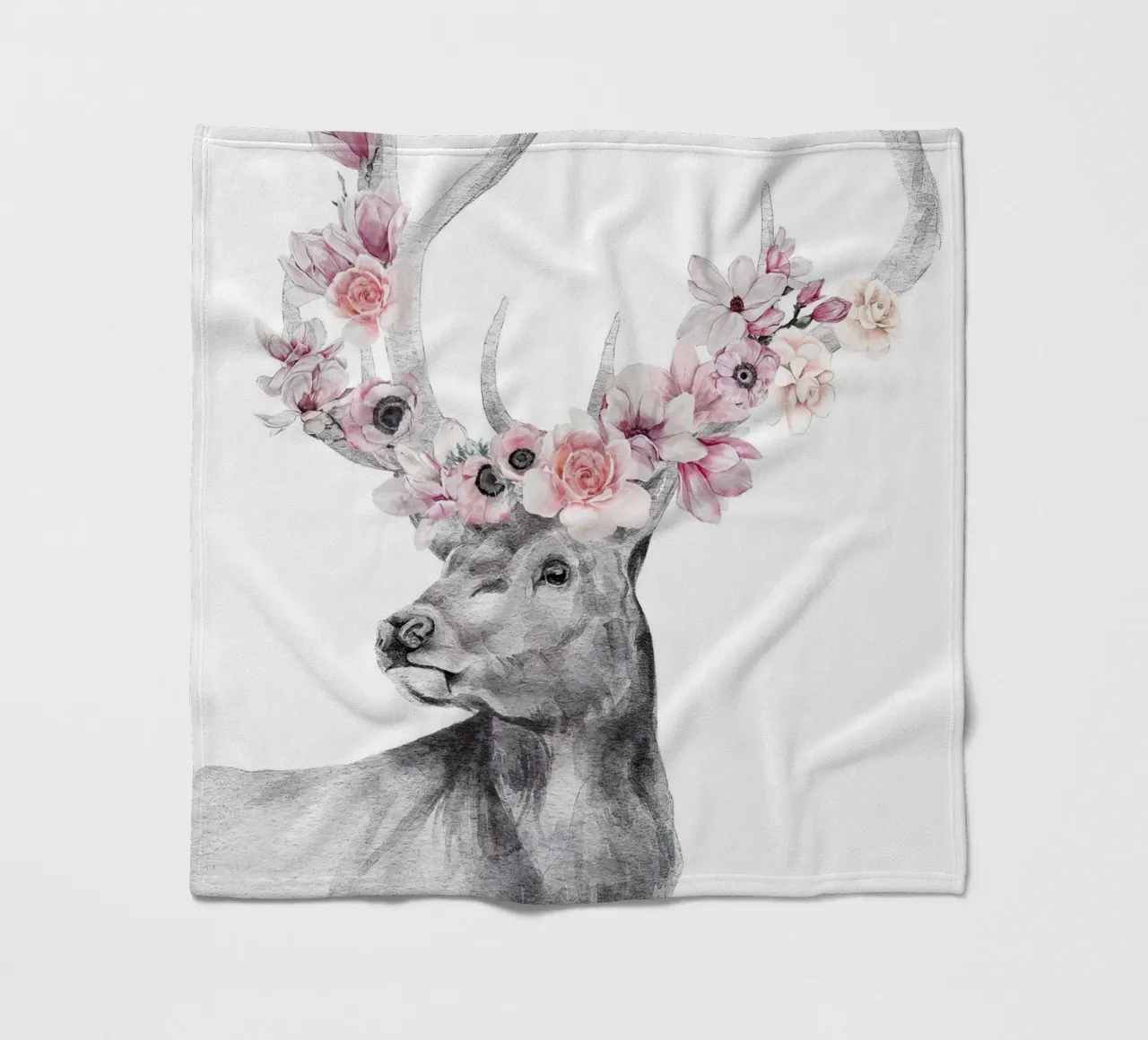 Stampa Safari Nursery Cervo con fiori coperta in pile da sharemantes