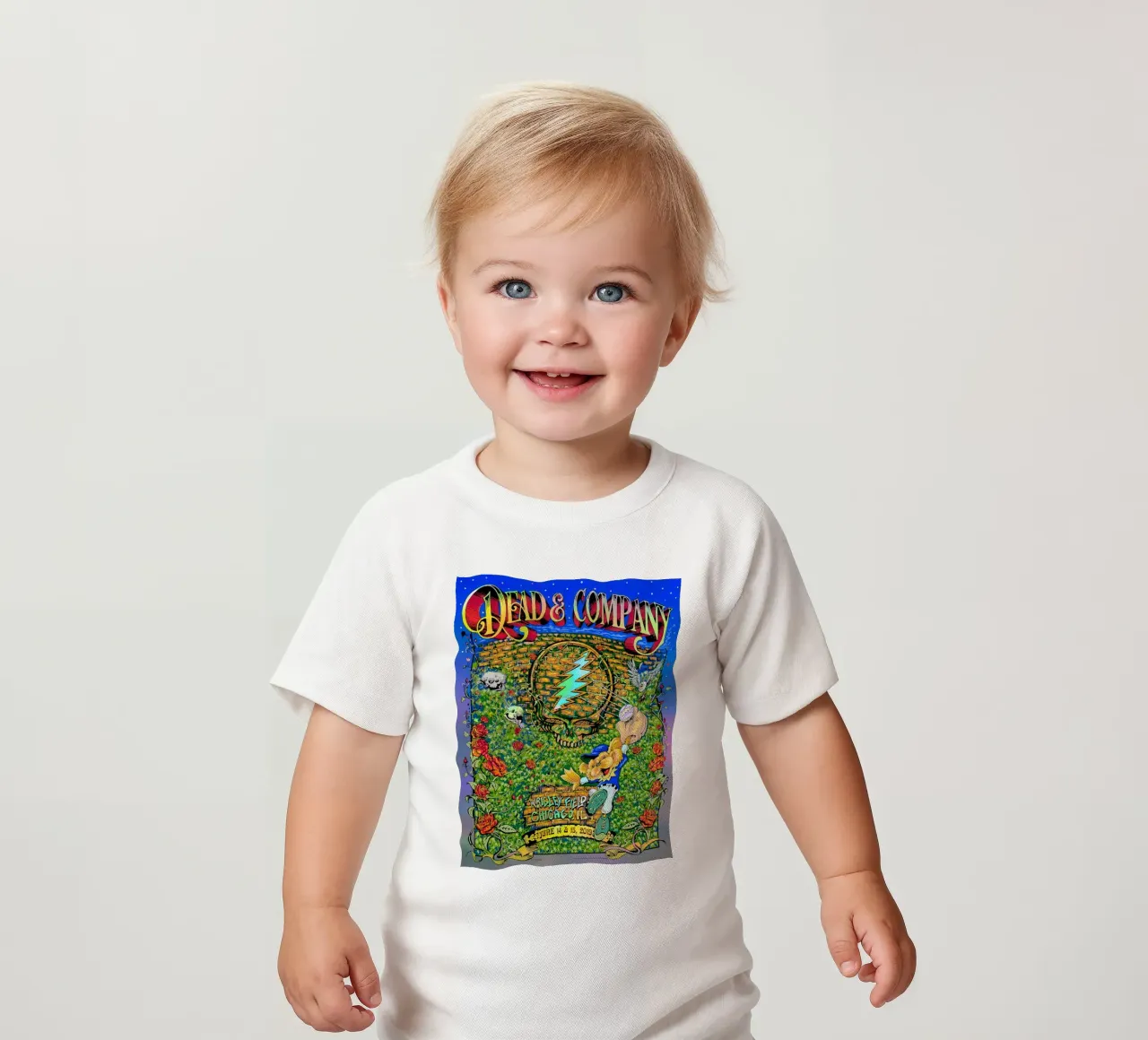 dead and company wrigley field 2019 maglietta neonato da martina