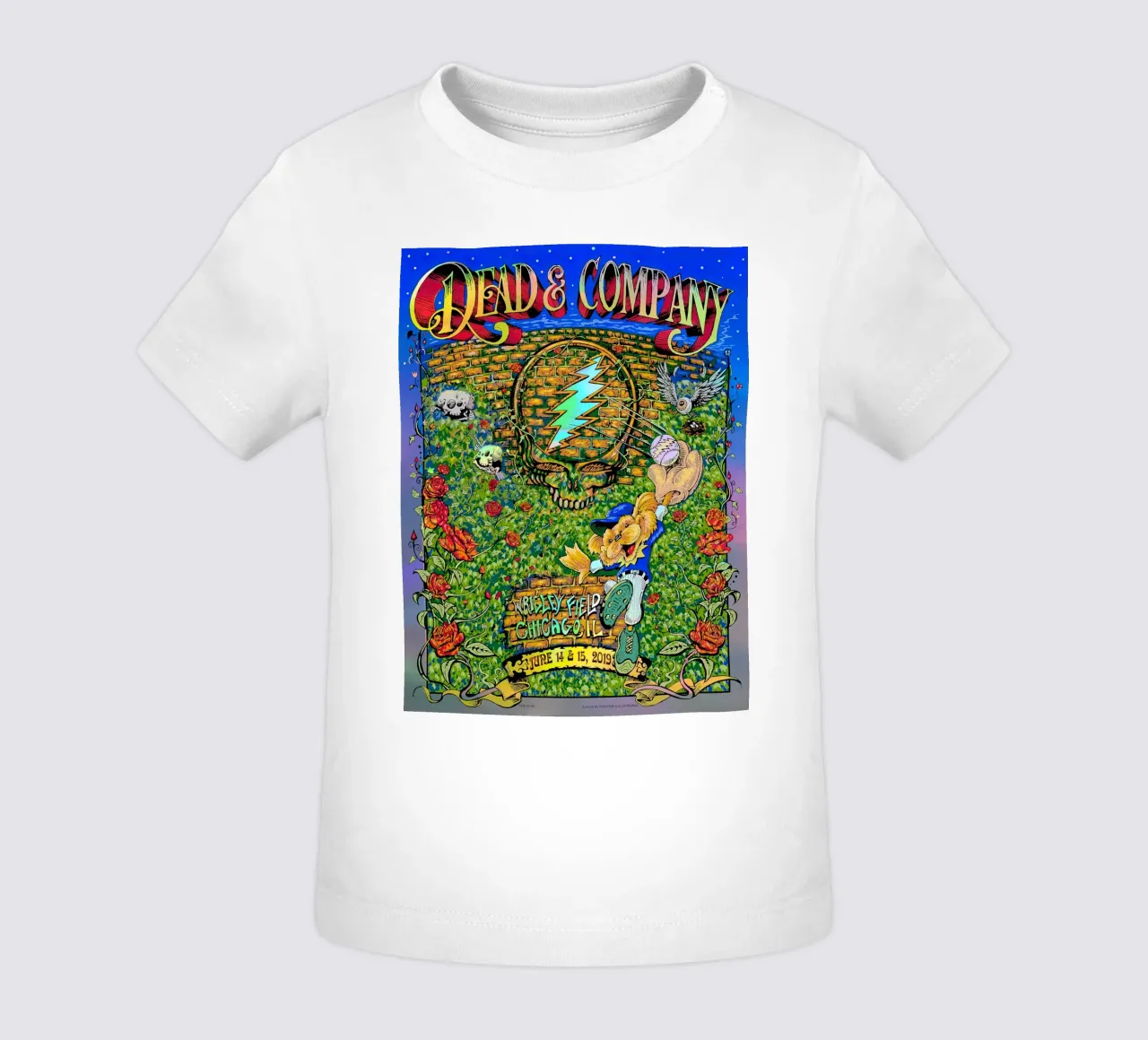 dead and company wrigley field 2019 maglietta neonato da martina