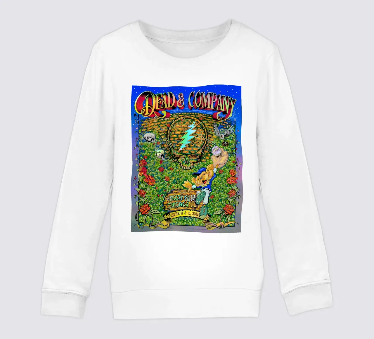 dead and company wrigley field 2019 felpa bambino da martina
