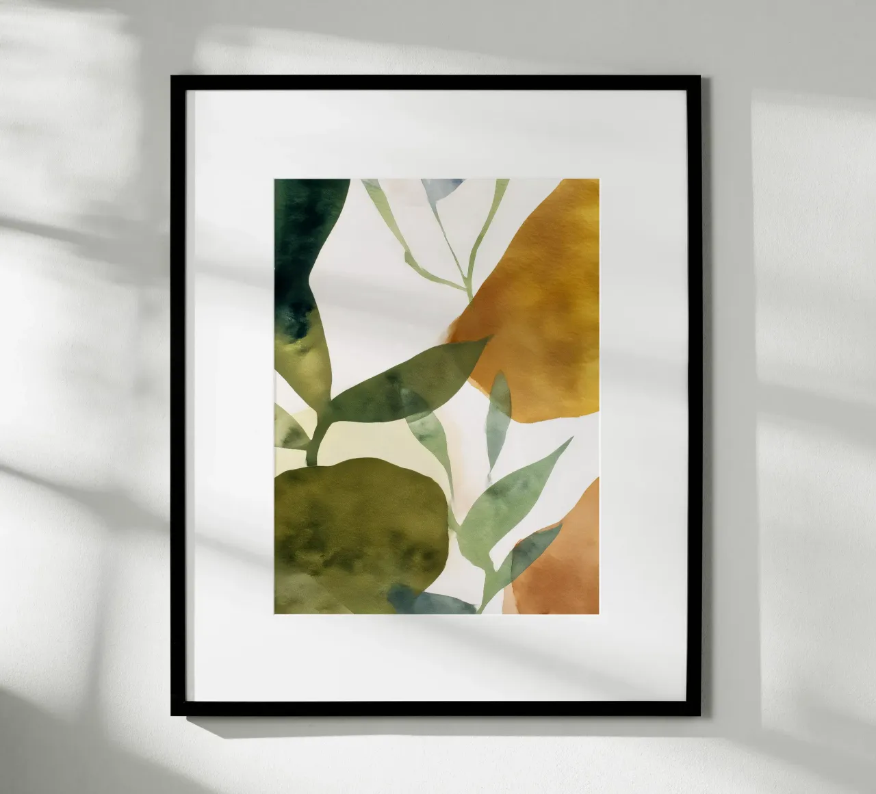 Astrazione verdeggiante poster con telaio in plastica da Seed & Signal