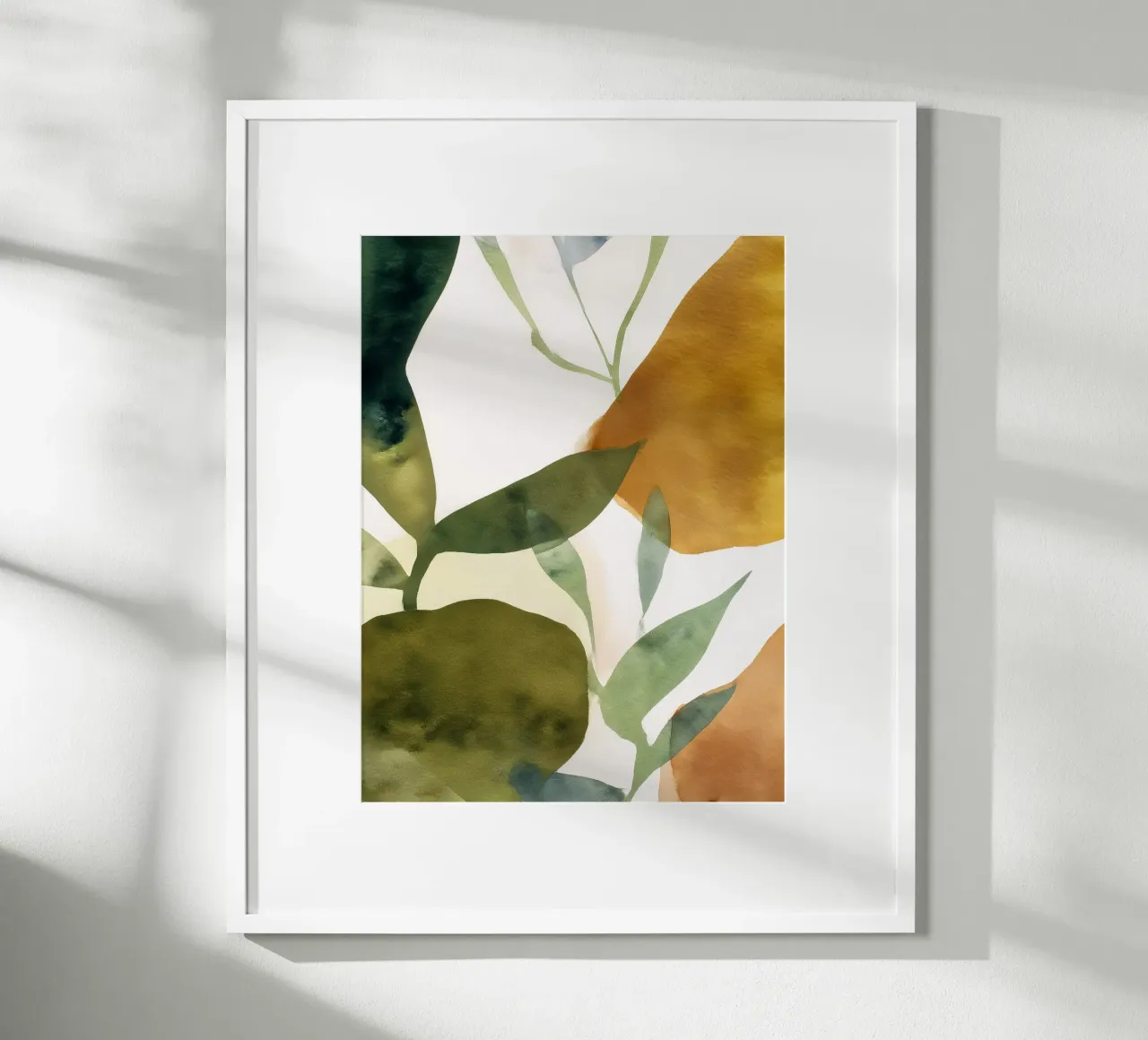 Astrazione verdeggiante poster con telaio in plastica da Seed & Signal