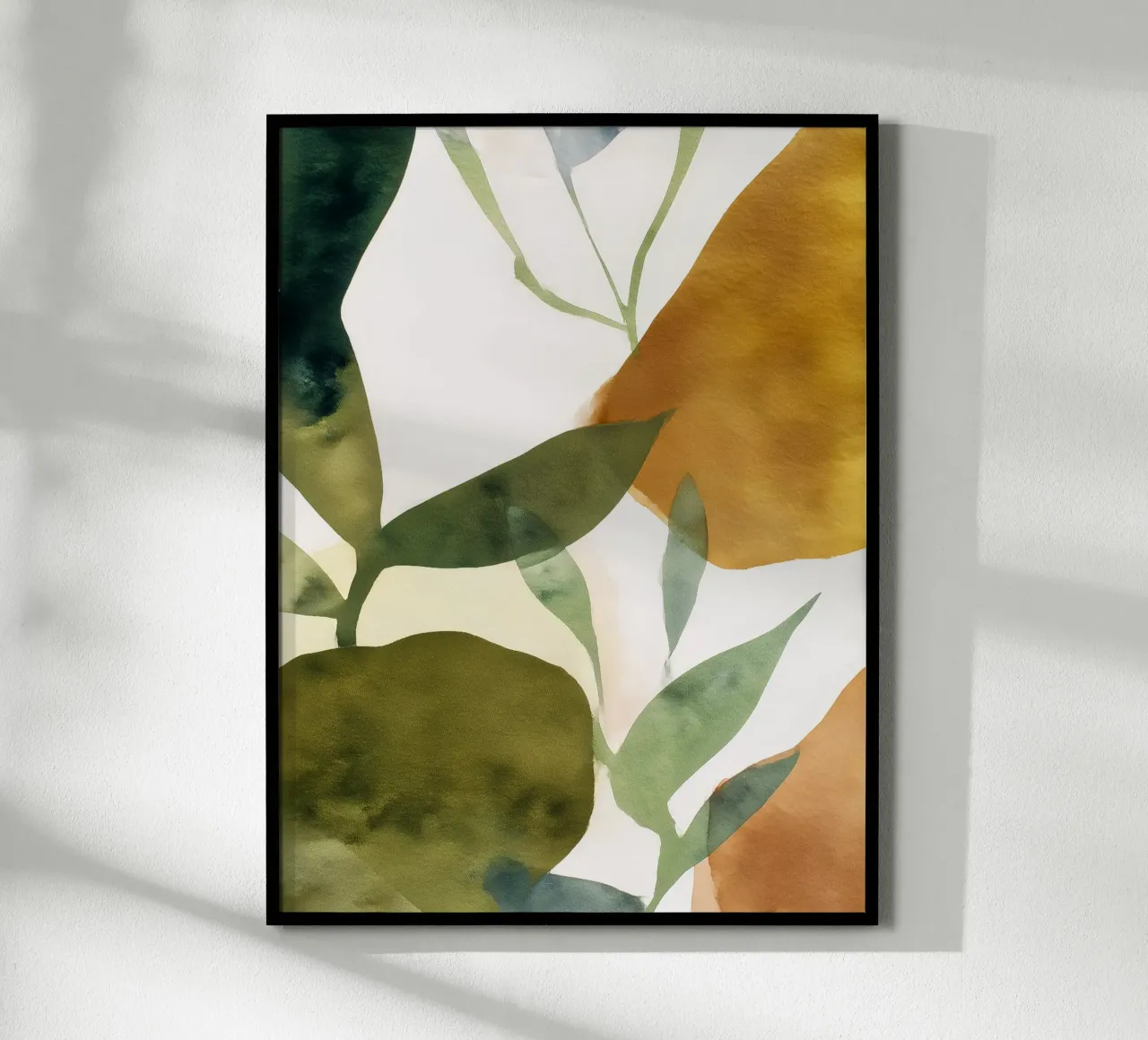 Astrazione verdeggiante poster con telaio in plastica da Seed & Signal