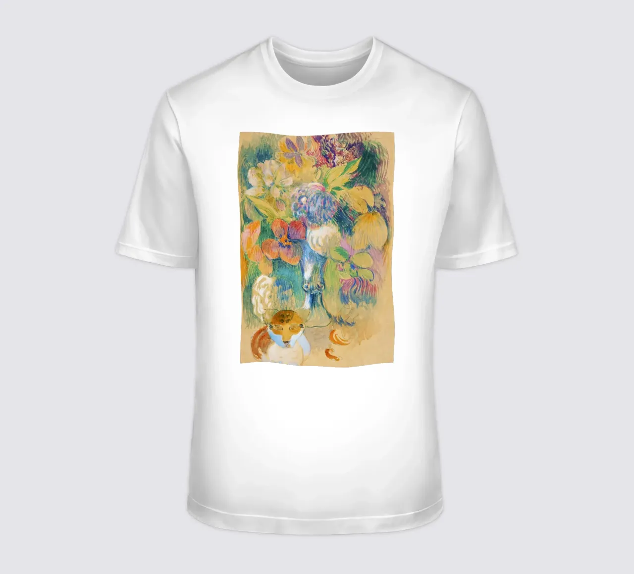 Natura morta con gatto (1899 circa) di Paul Gauguin t-shirt da Venus Art