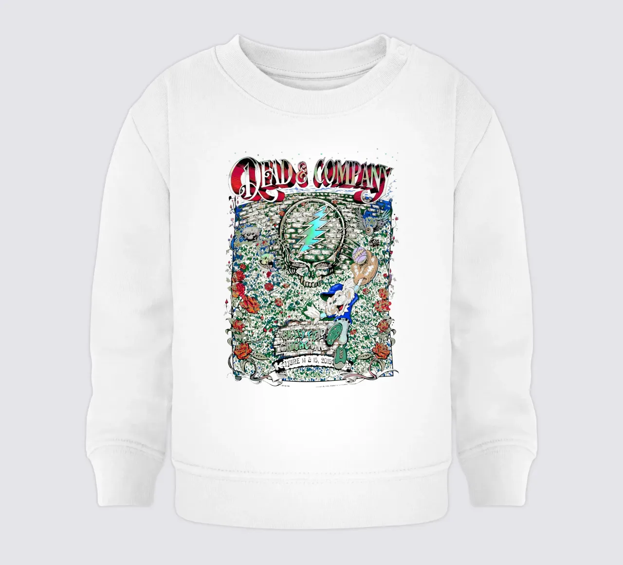 dead and company wrigley field 2019 felpa neonato da martina