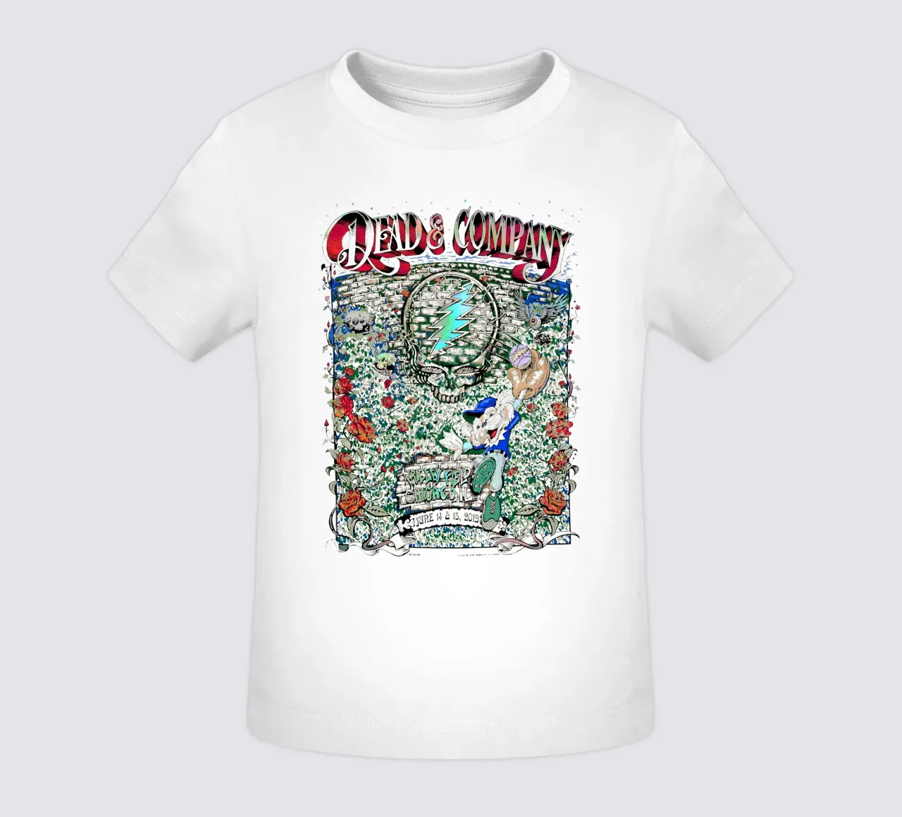 dead and company wrigley field 2019 maglietta neonato da martina