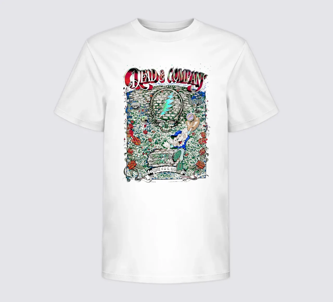 dead and company wrigley field 2019 kids t-shirt by martina