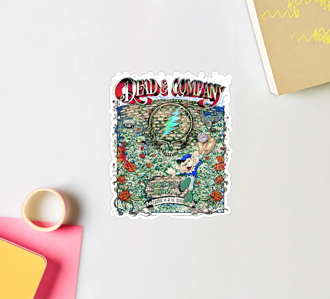 dead and company wrigley field 2019 sticker van martina
