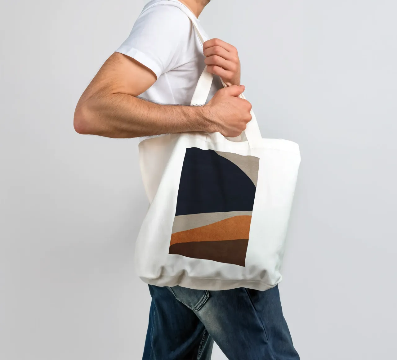 abstract geometric seed 1 borsa in juta da vintageshop