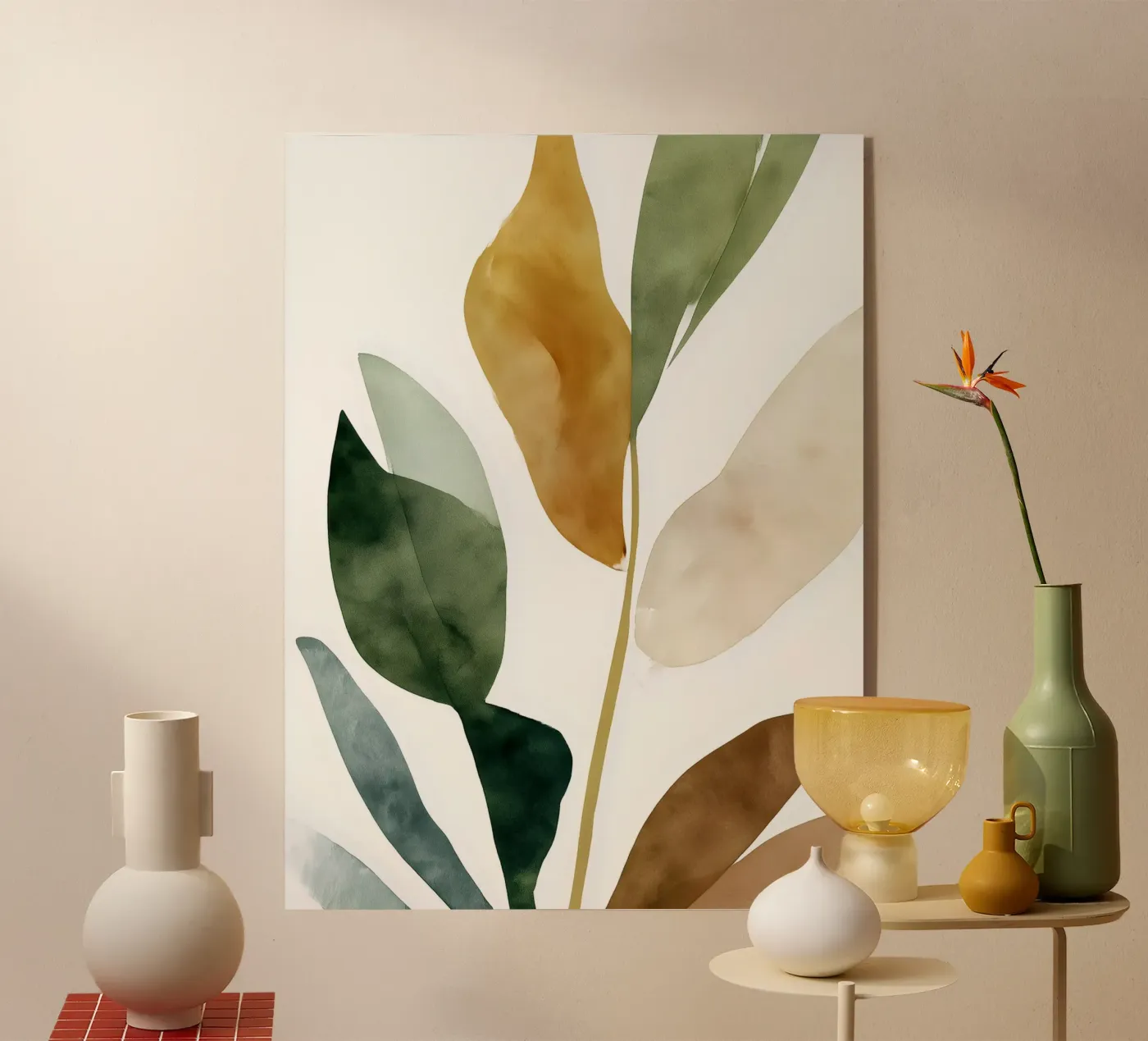 Bladstudie nr. 1 acryl van Seed & Signal