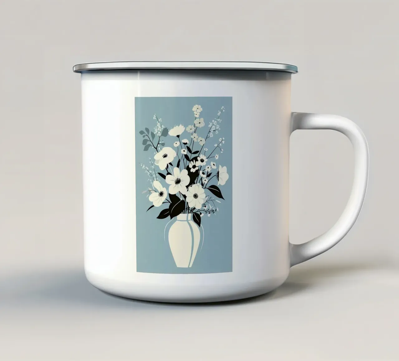 Arte floreale tazza in smalto da Larry
