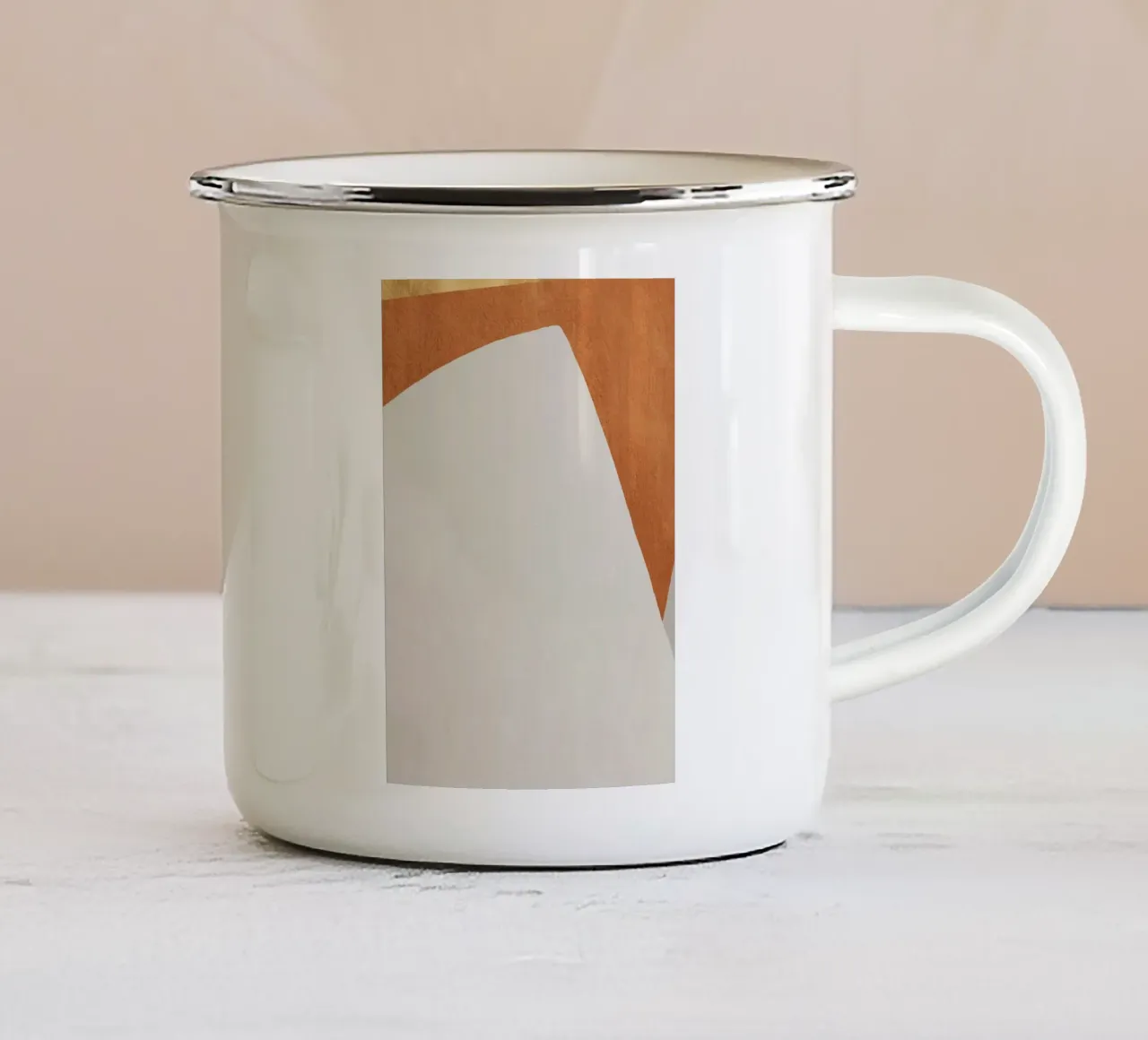 abstract geometric minimalist gray tazza in smalto da vintageshop