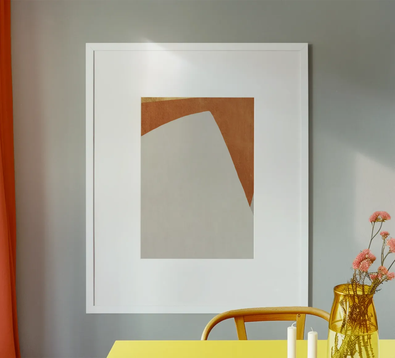 abstract geometric minimalist gray poster da vintageshop