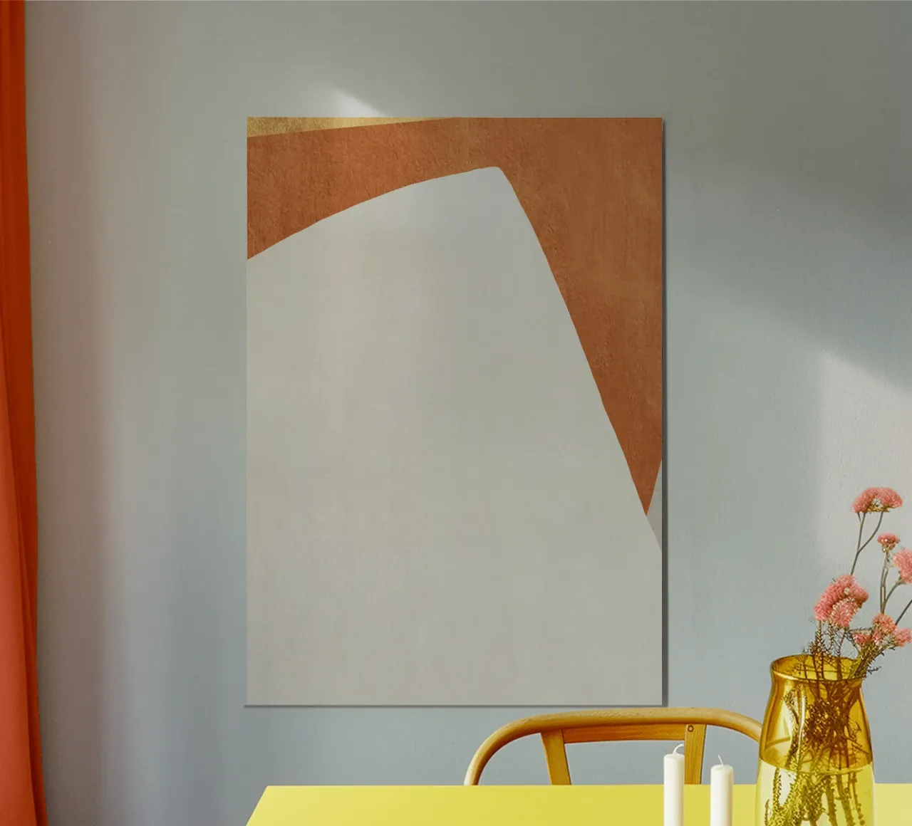 abstract geometric minimalist gray poster da vintageshop