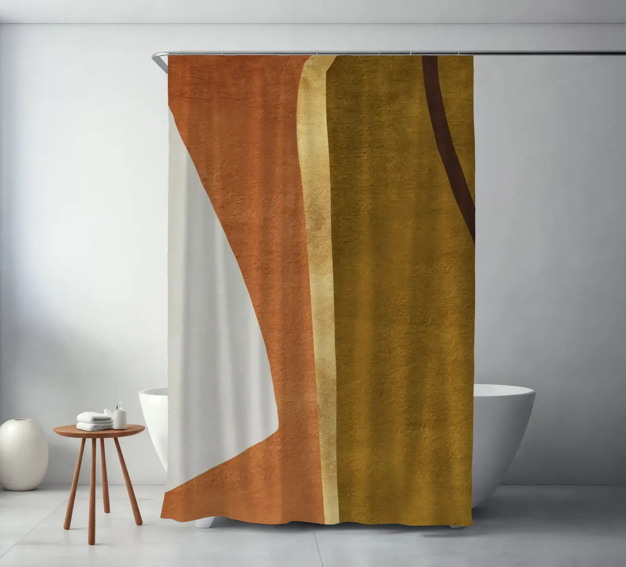 abstract geometric equal faces tenda da doccia da vintageshop