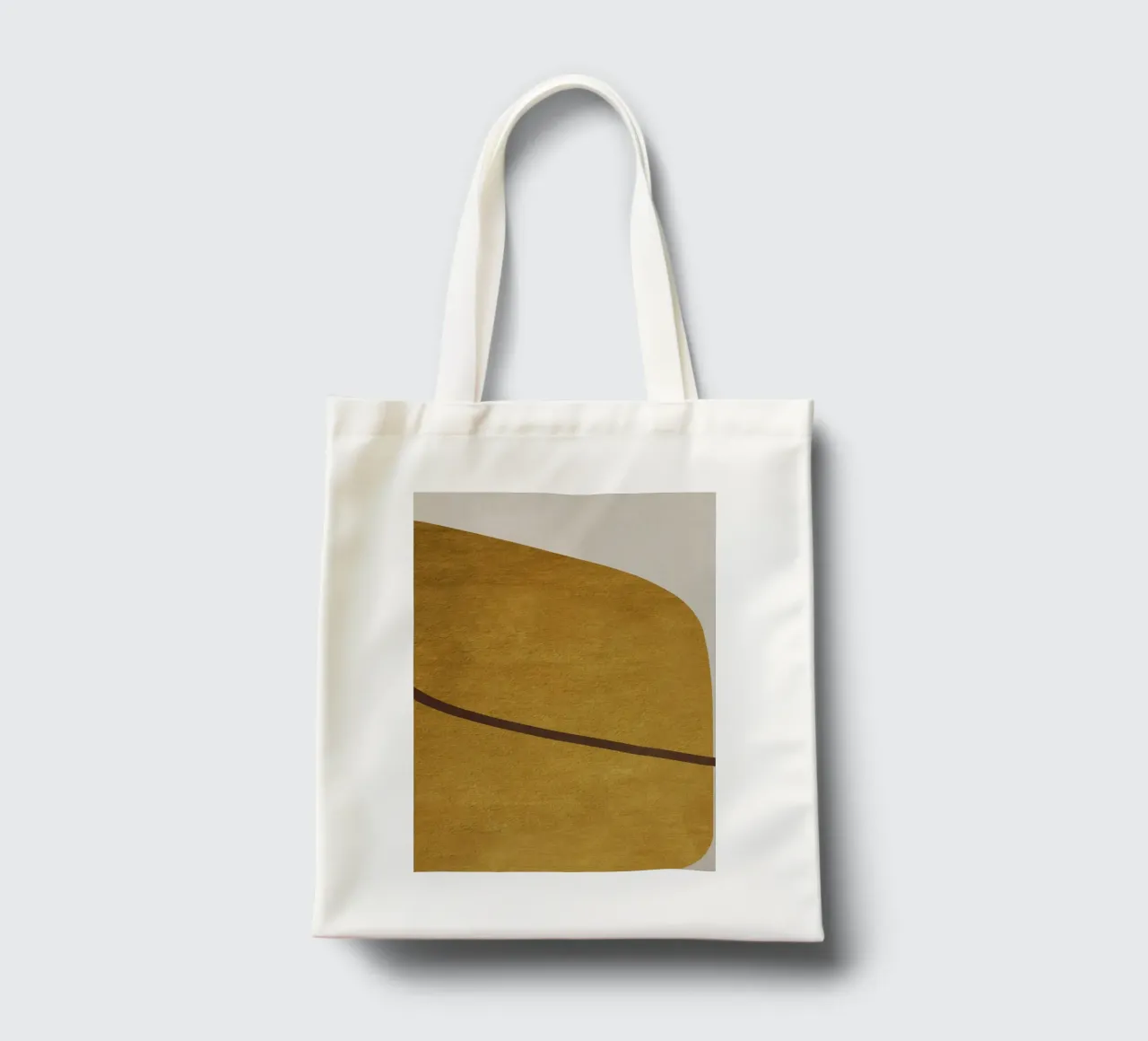 abstract geometric one line borsa in juta da vintageshop