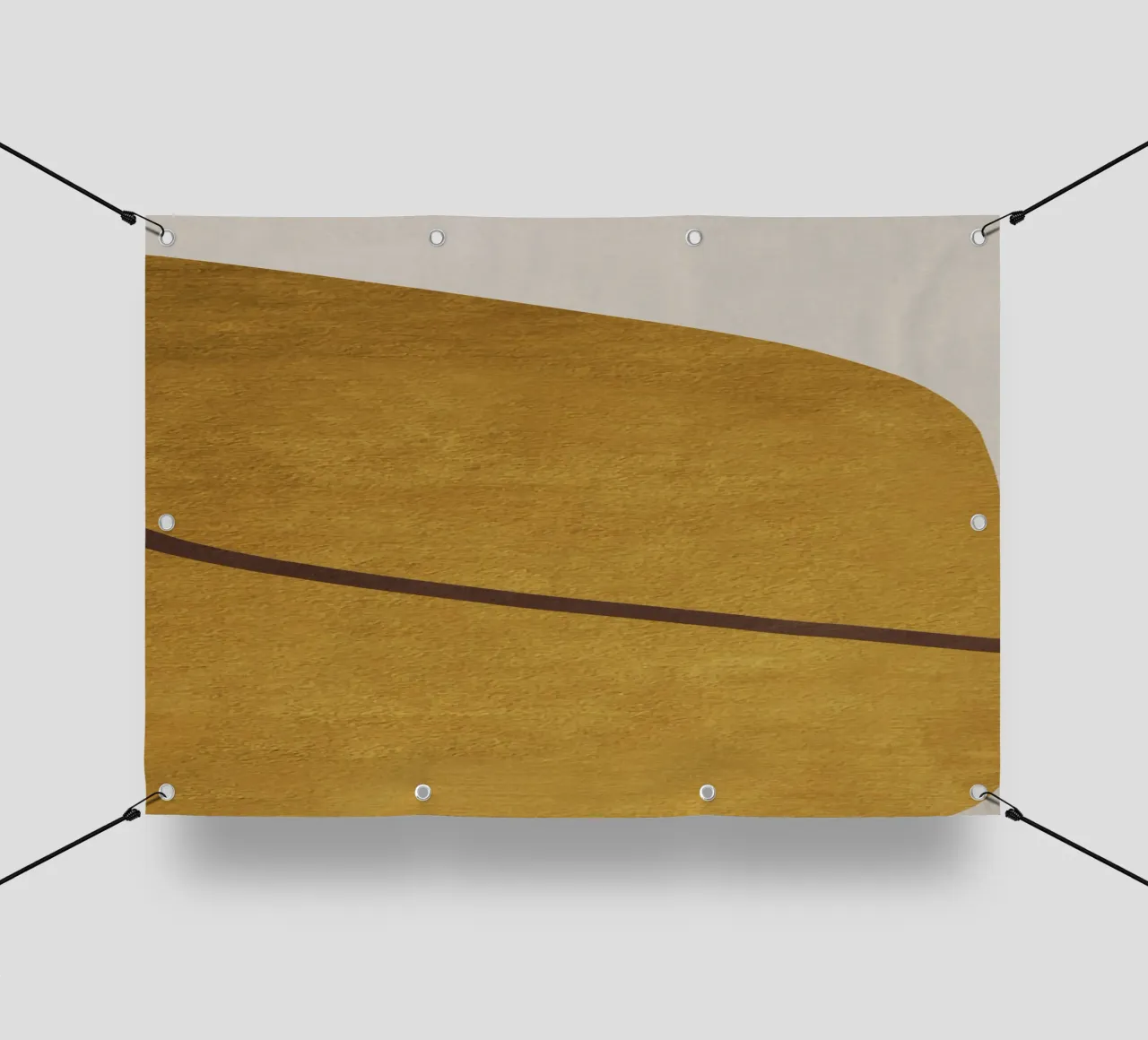 abstract geometric one line telo in pvc da vintageshop