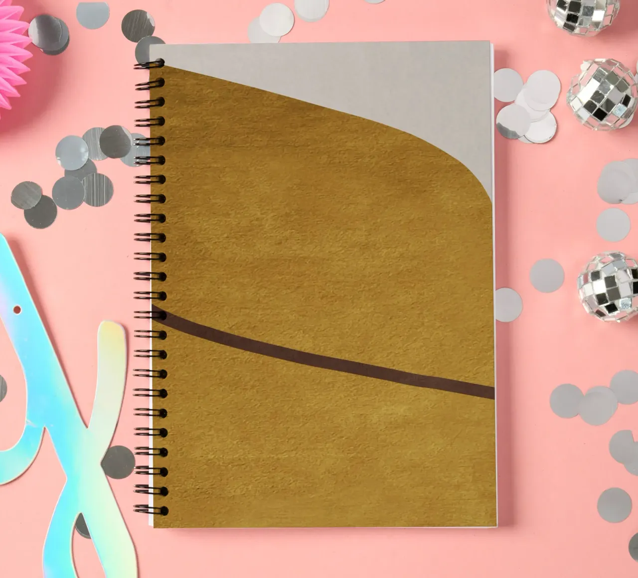abstract geometric one line spiral notebook by vintageshop