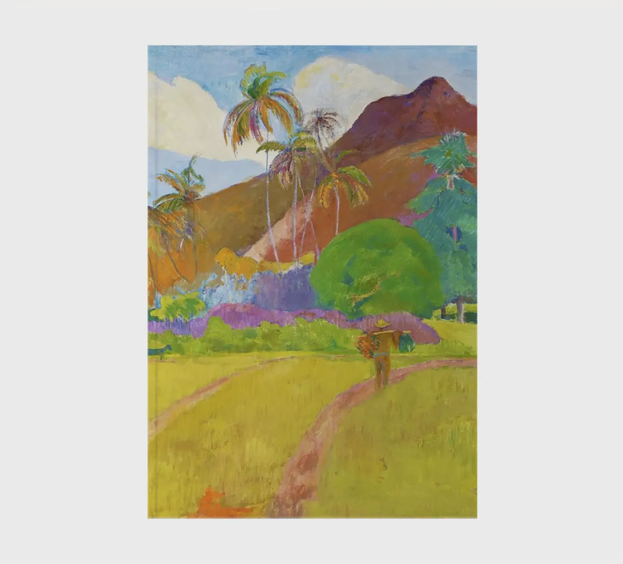 Tahitian Landscape (1891) by Paul Gauguin notebook by Venus Art