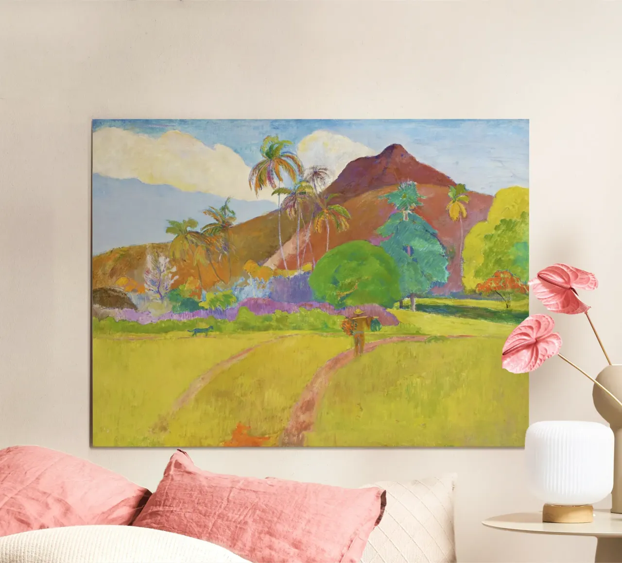 Paesaggio tahitiano (1891) di Paul Gauguin carta hahnemühle da Venus Art