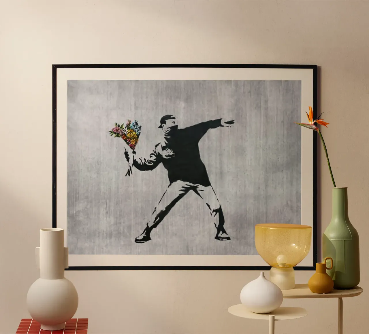 Fiore da lancio poster con telaio in legno da Martin studio