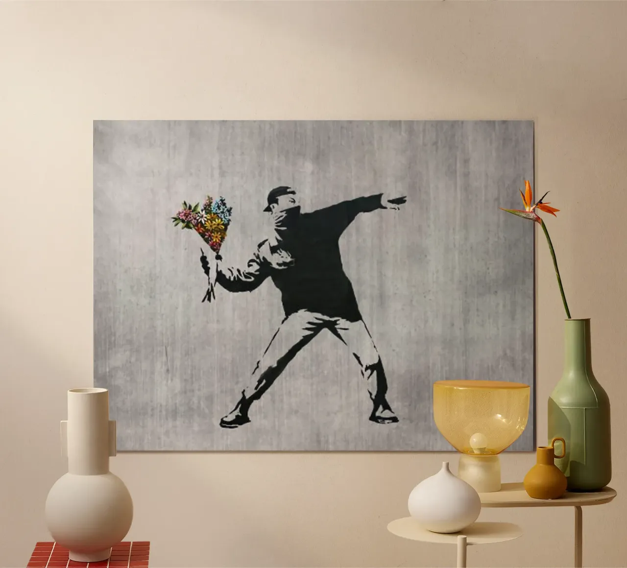 Fiore da lancio poster con telaio in legno da Martin studio