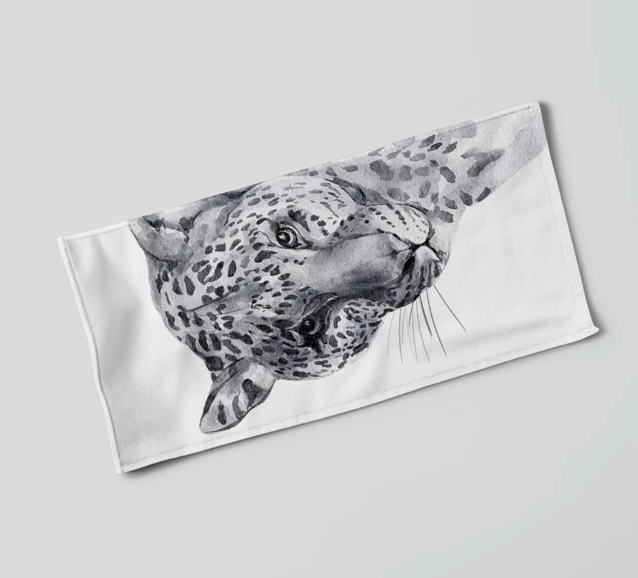 Safari Nursery Print Watercolor Leopard towel by sharemantes