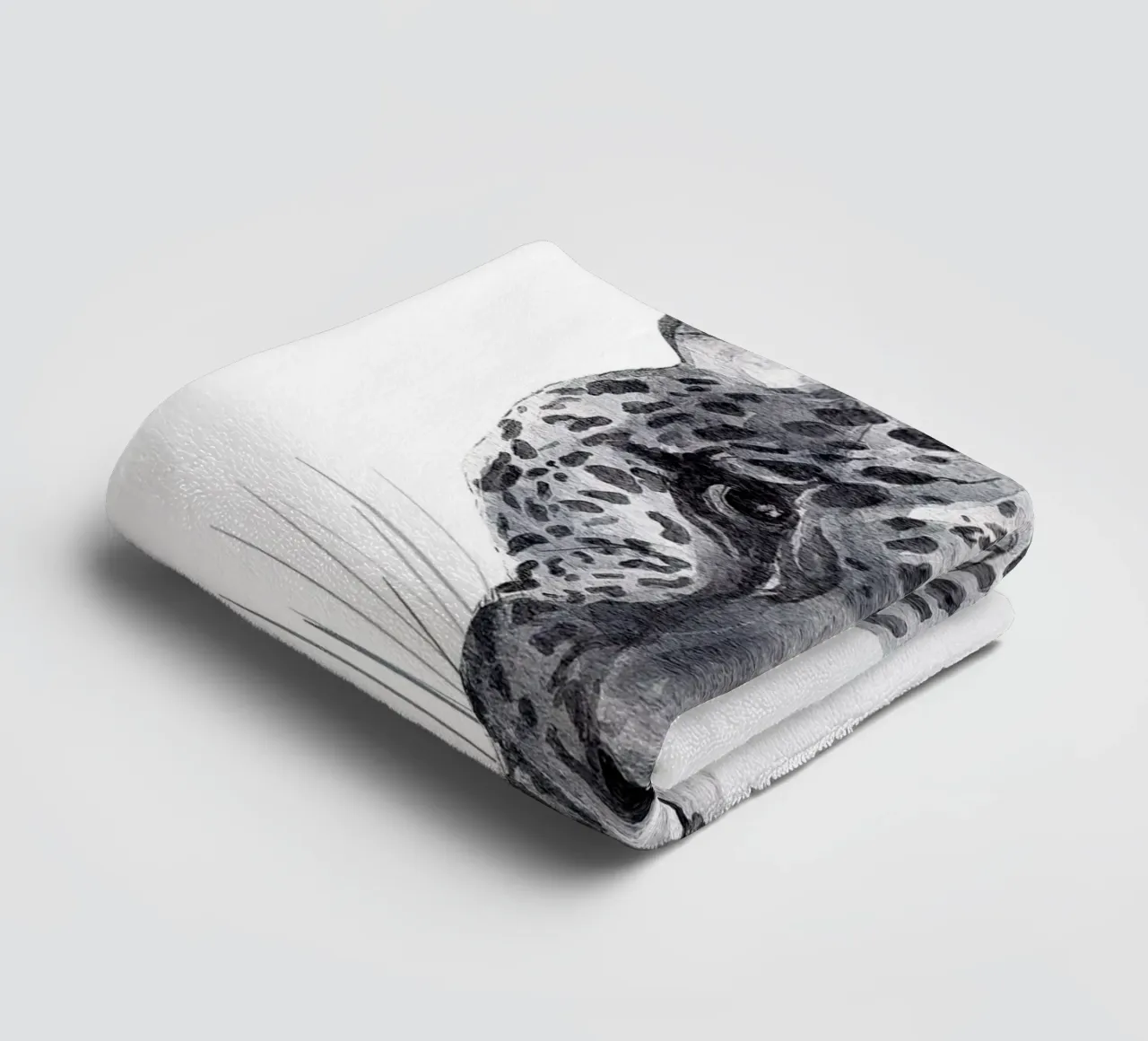 Safari Nursery Print Watercolor Leopard towel by sharemantes
