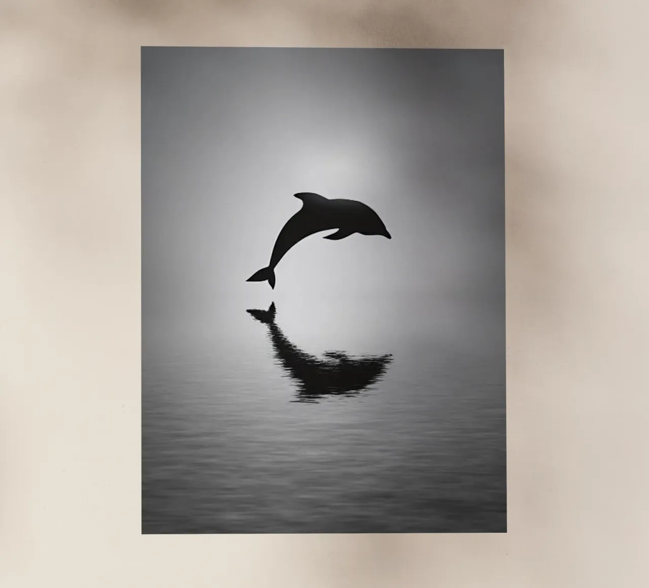Delfino nel mare pellicola backlit da cosmos studio