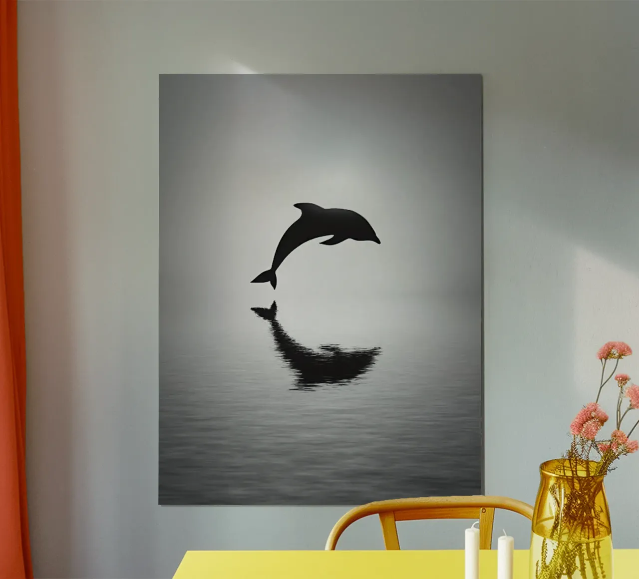 Dolphin In The Sea hahnemühle by cosmos studio