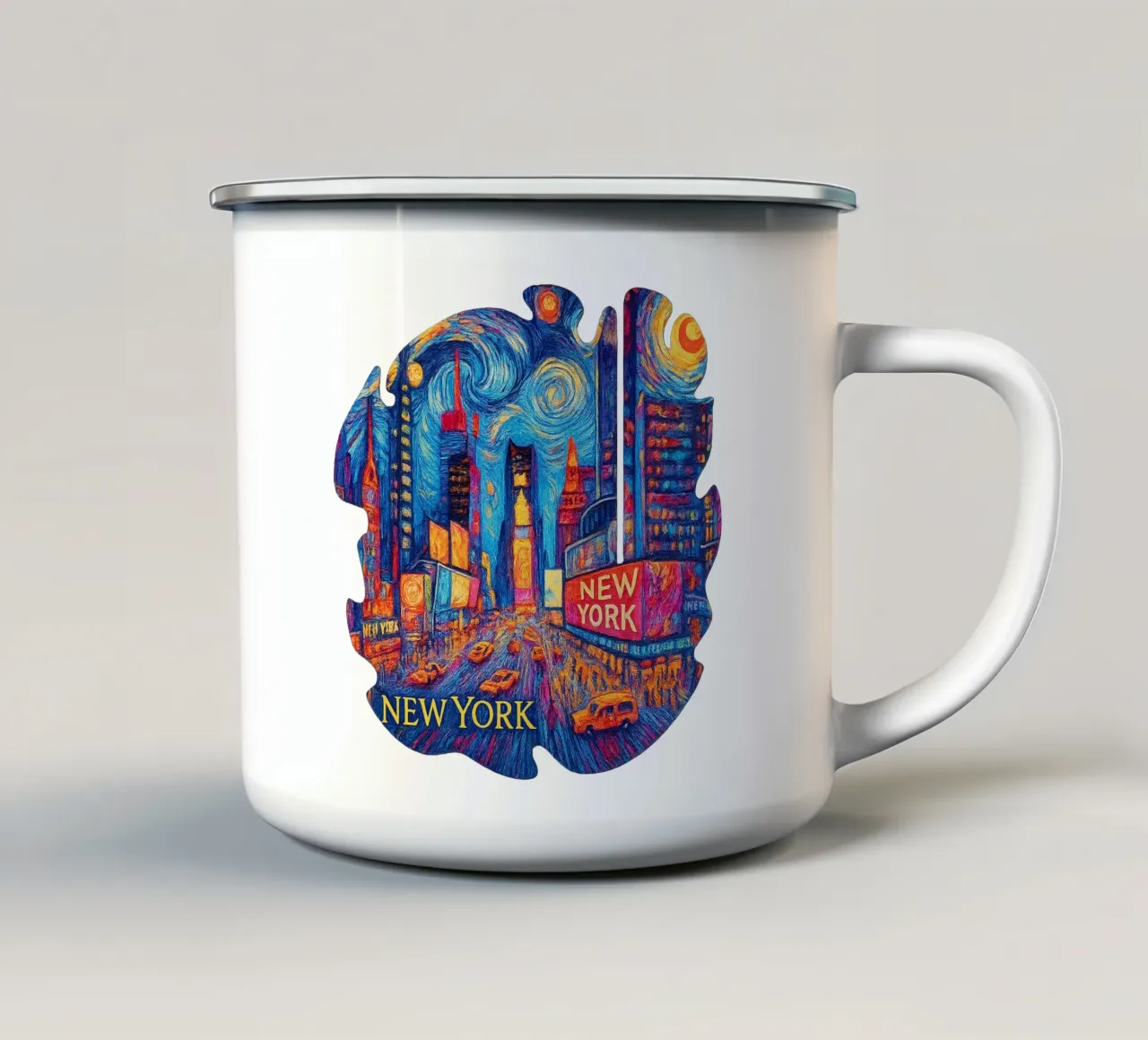 FREE NEW YORK 1 tazza in smalto da Vintage Van Gogh
