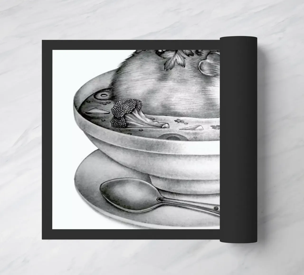 Soup doormat by Maria Vdovichenko