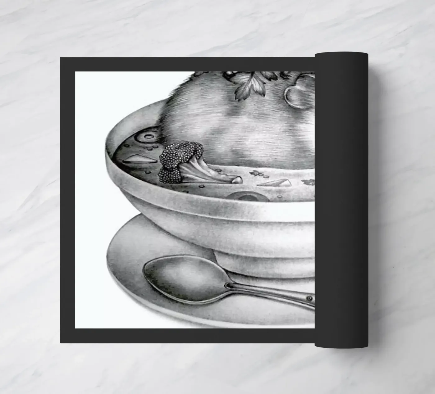 Soup Fußmatte von Maria Vdovichenko