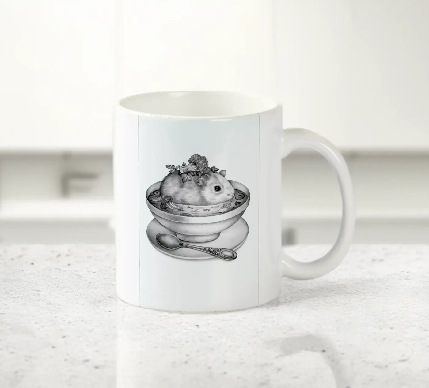 Soup ceramic mug by Maria Vdovichenko