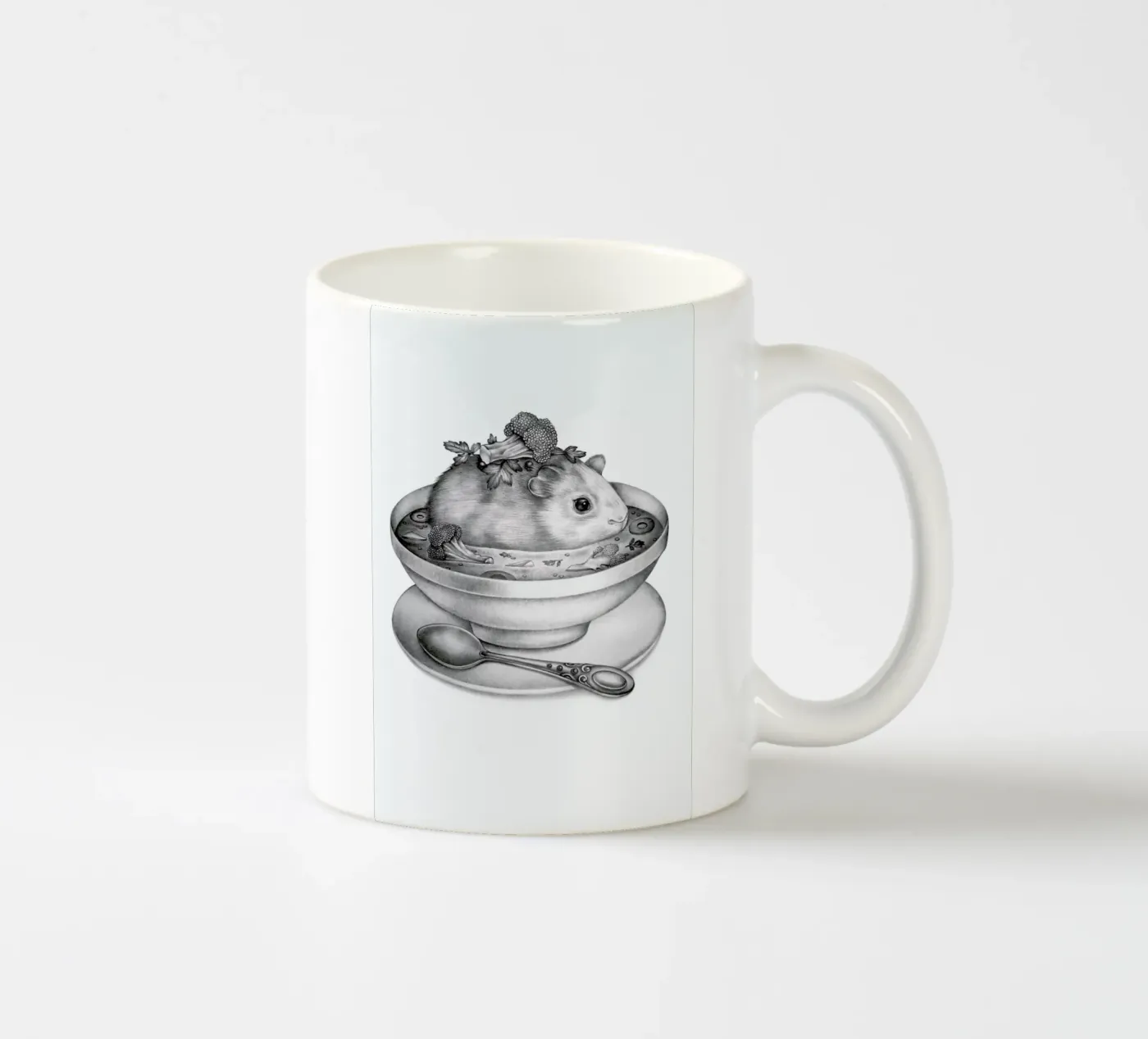 Soup ceramic mug by Maria Vdovichenko