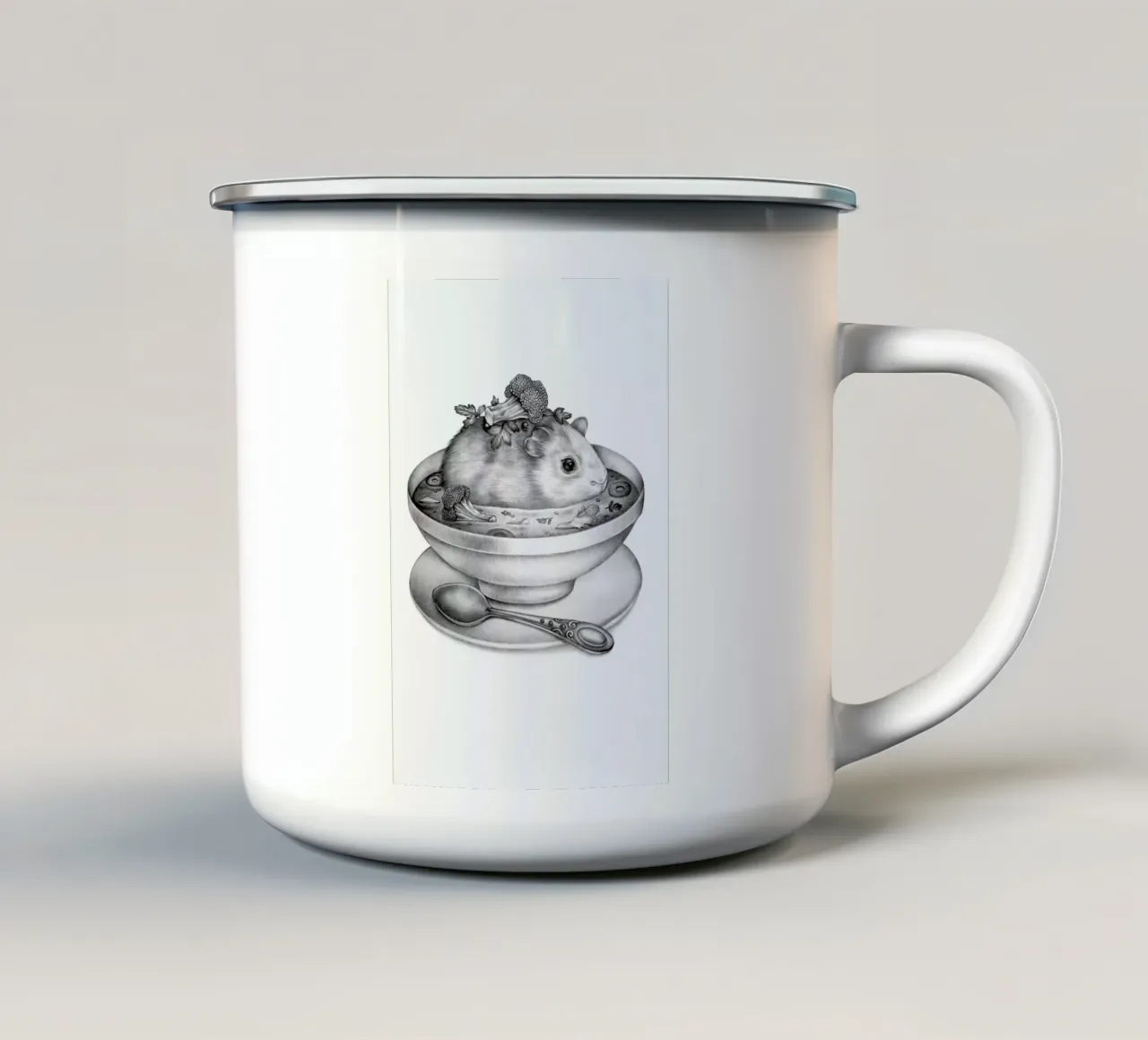 Soup tazza in smalto da Maria Vdovichenko