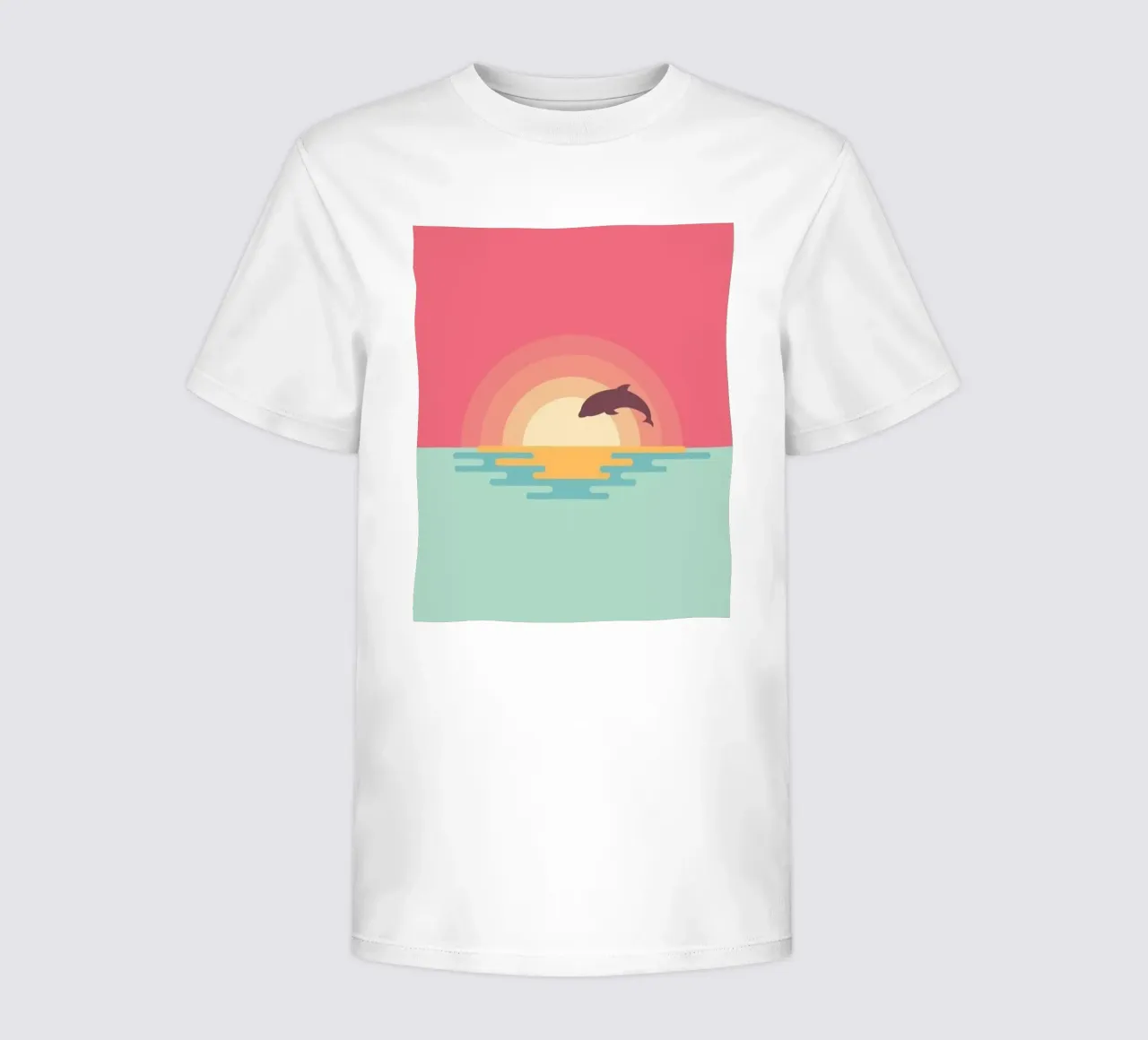 Dolphin Jump In The Sky kids t-shirt by cosmos studio