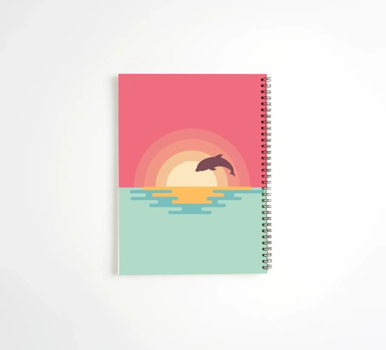 Dolphin Jump In The Sky spiral notebook by cosmos studio