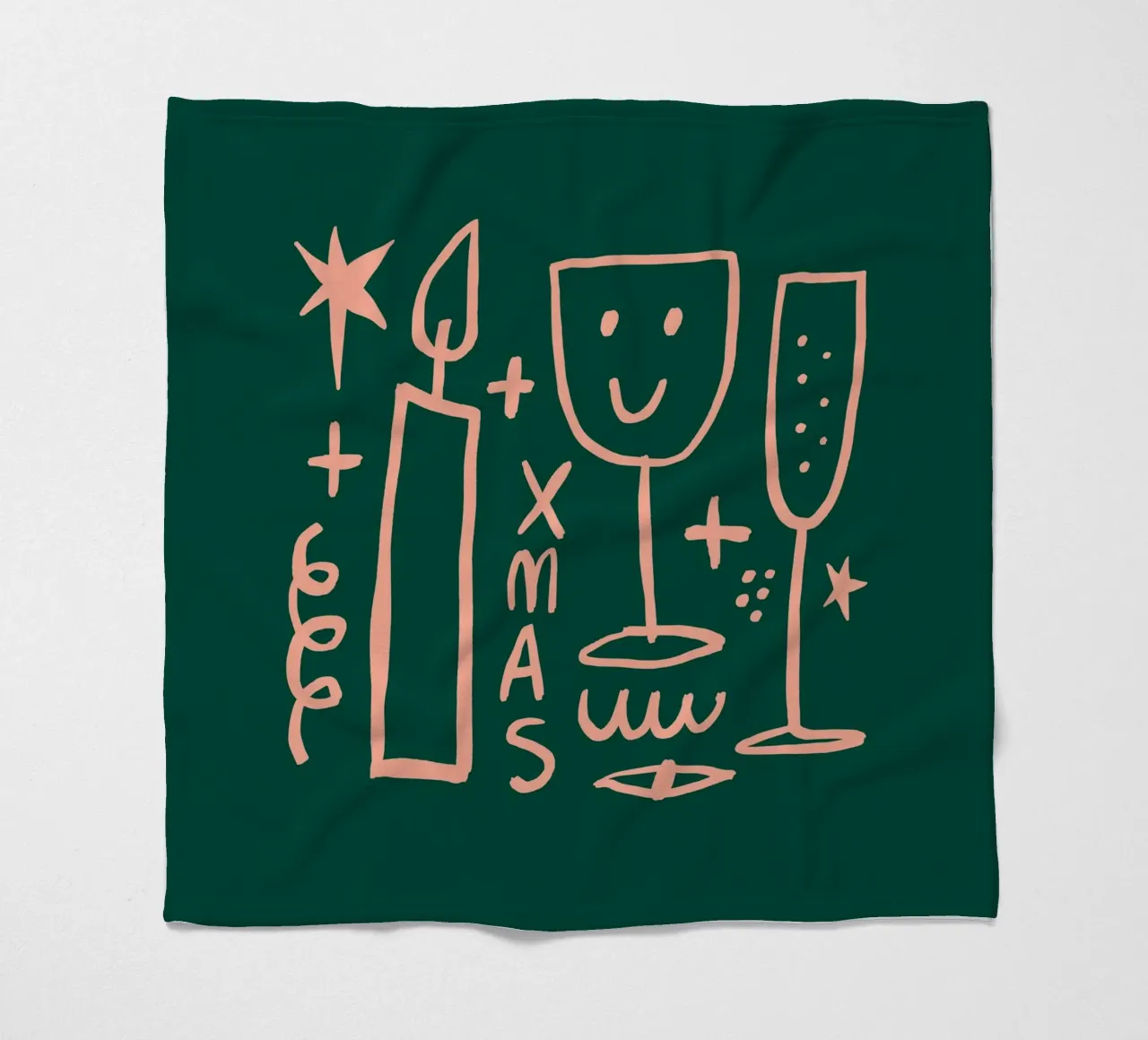 Happy Christmas No 13 coperta in pile da treechild