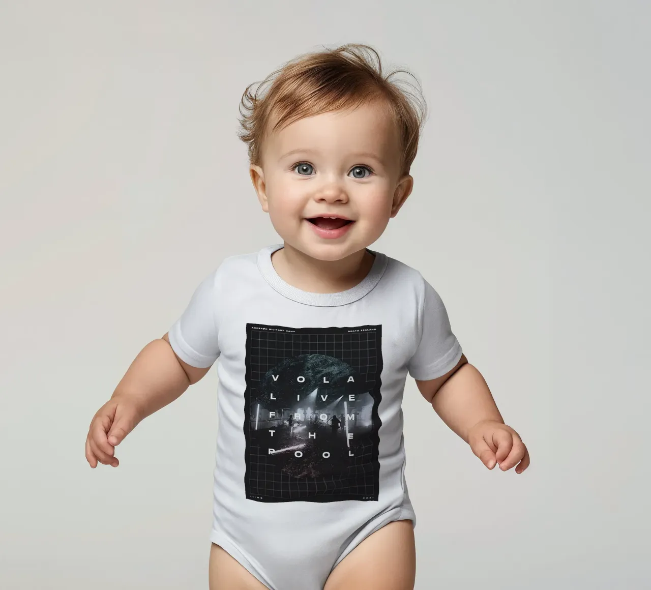 Planetarisches Gitternetz Kurzarm Babybody von callum shop