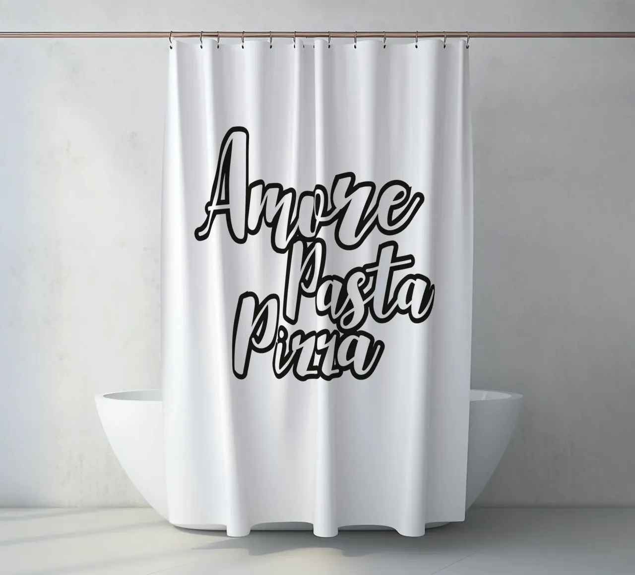 Pizza Amore tenda da doccia da Flo Klein
